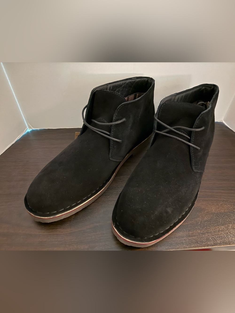 Propet Men's Black Suede Chukka Boots - Classic Lace-Up NIB
